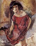 Jules Pascin The beautiful girl from England oil painting